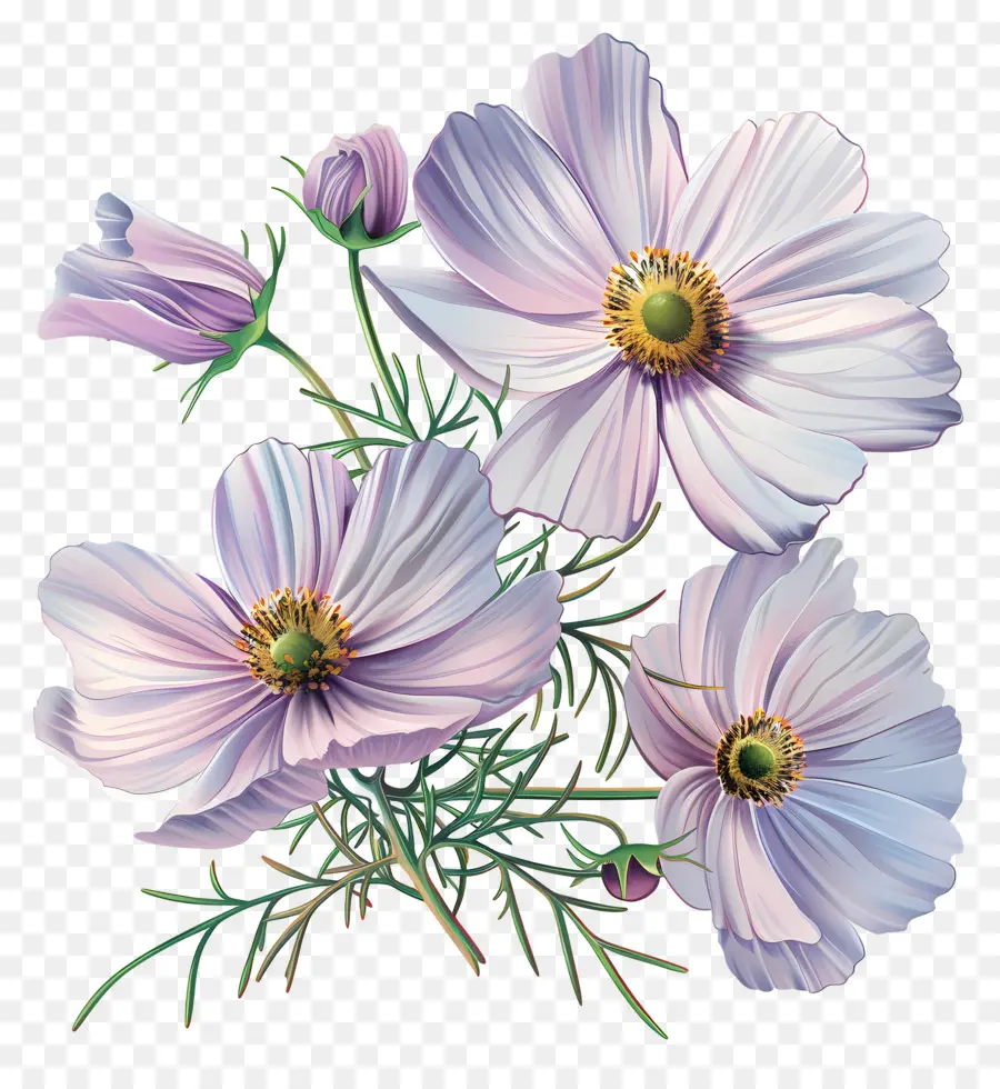 Cosmos Fleur，Fleurs Roses PNG