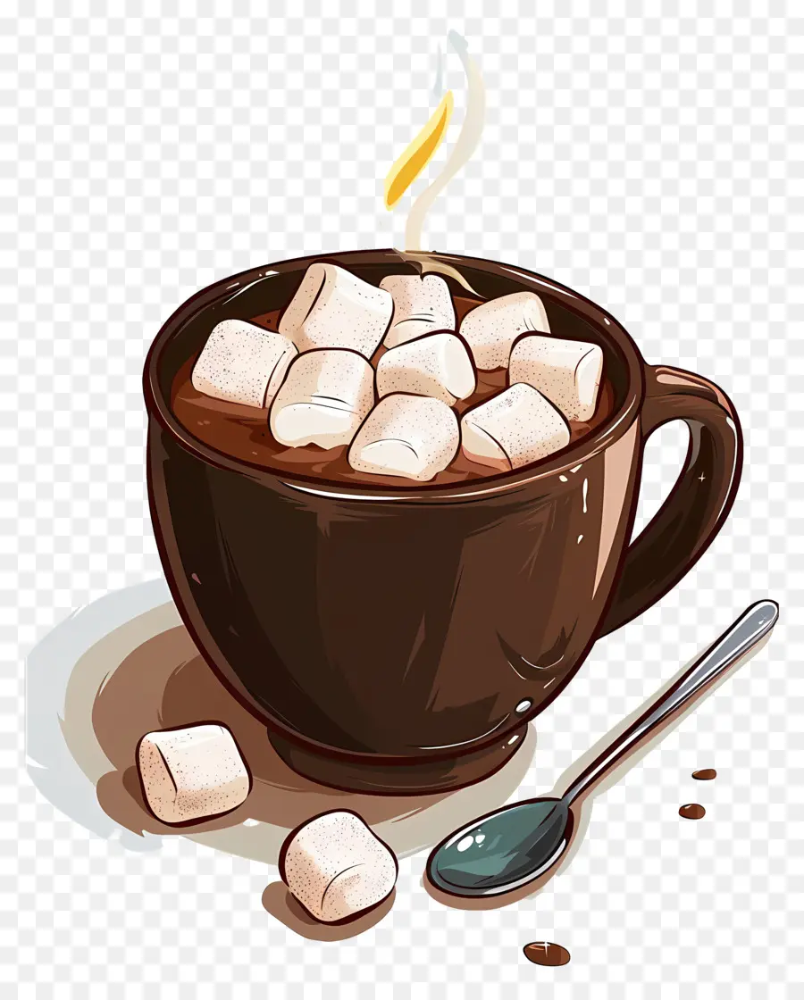 Chocolat Chaud，Guimauves PNG