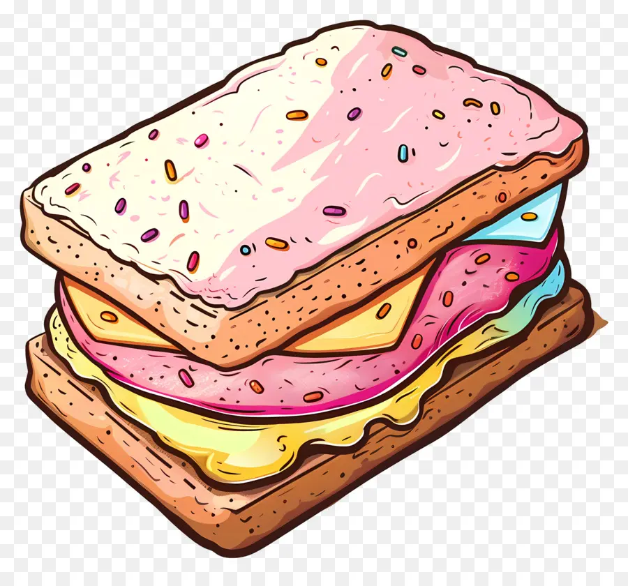 Sandwich à La Crème Glacée，Glaçage Au Chocolat PNG