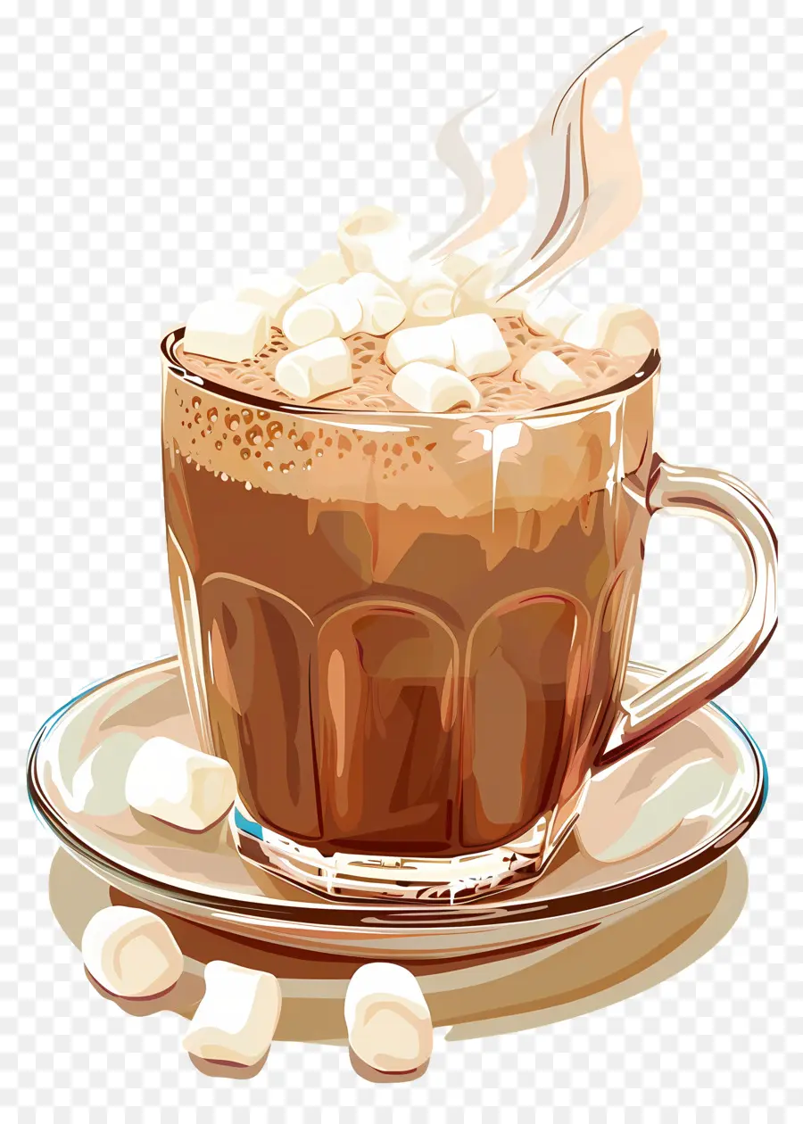 Chocolat Chaud，Guimauves PNG