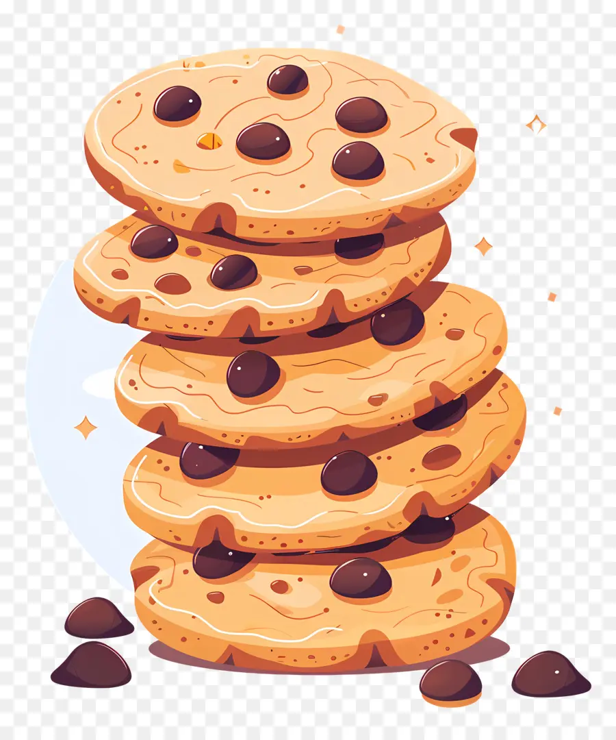 Biscuits De Farine D'avoine，Cookies Aux Pépites De Chocolat PNG