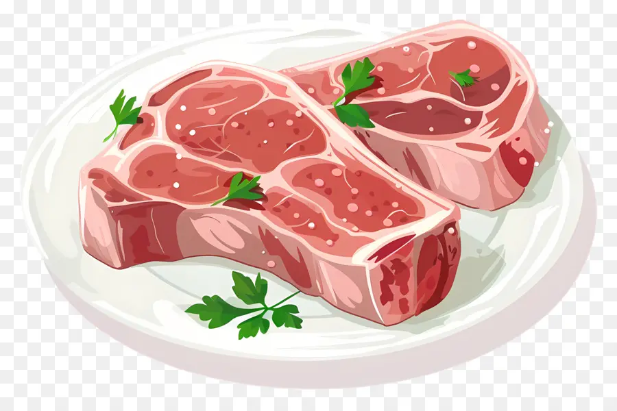 Côtelettes De Porc，Steak Cru PNG