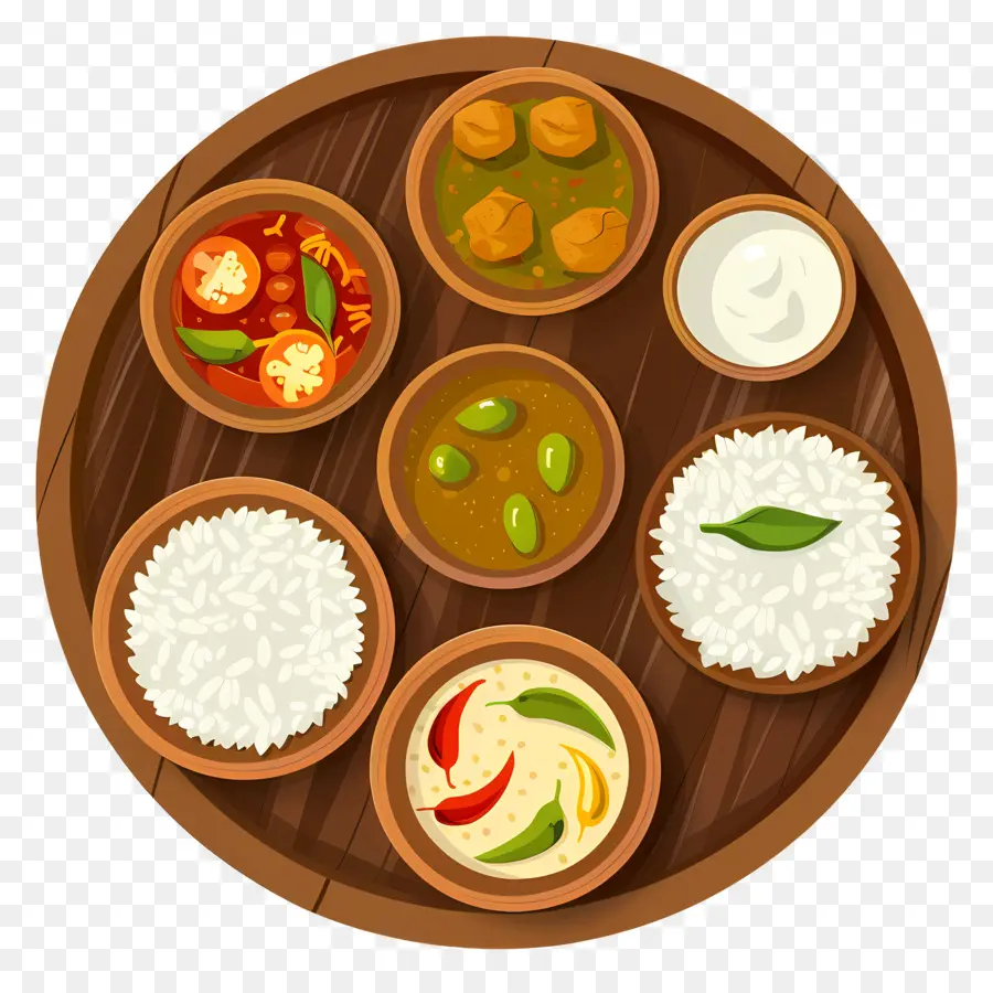 Thali Indien，La Nourriture Indienne PNG