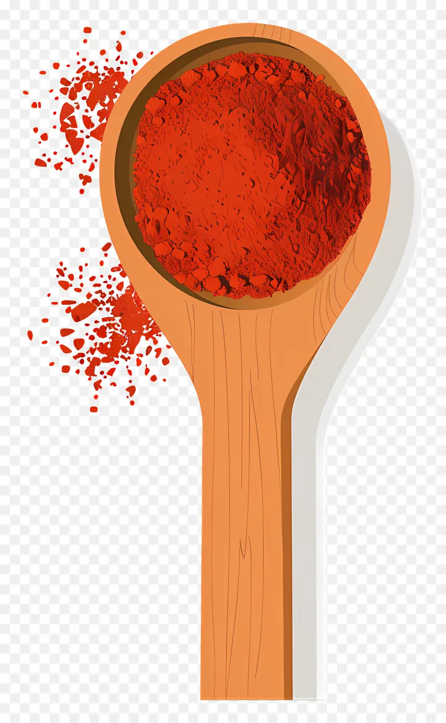 Paprika En Poudre，Cuillère En Bois PNG