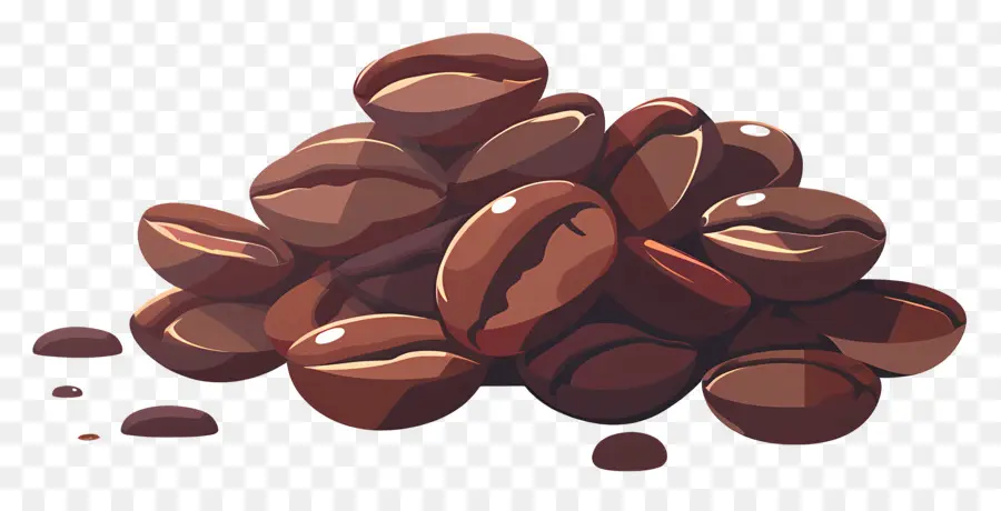 Les Grains De Café，Le Café Torréfié PNG