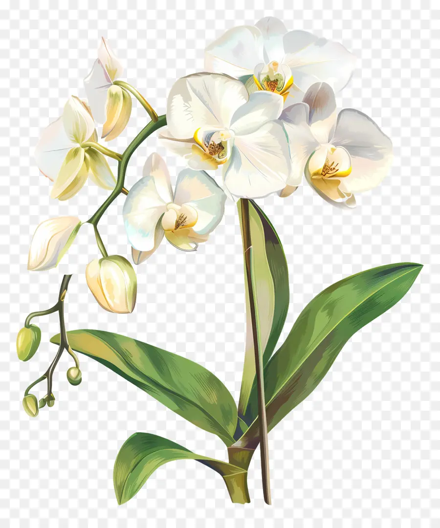 Orchidée，L'orchidée Blanche PNG