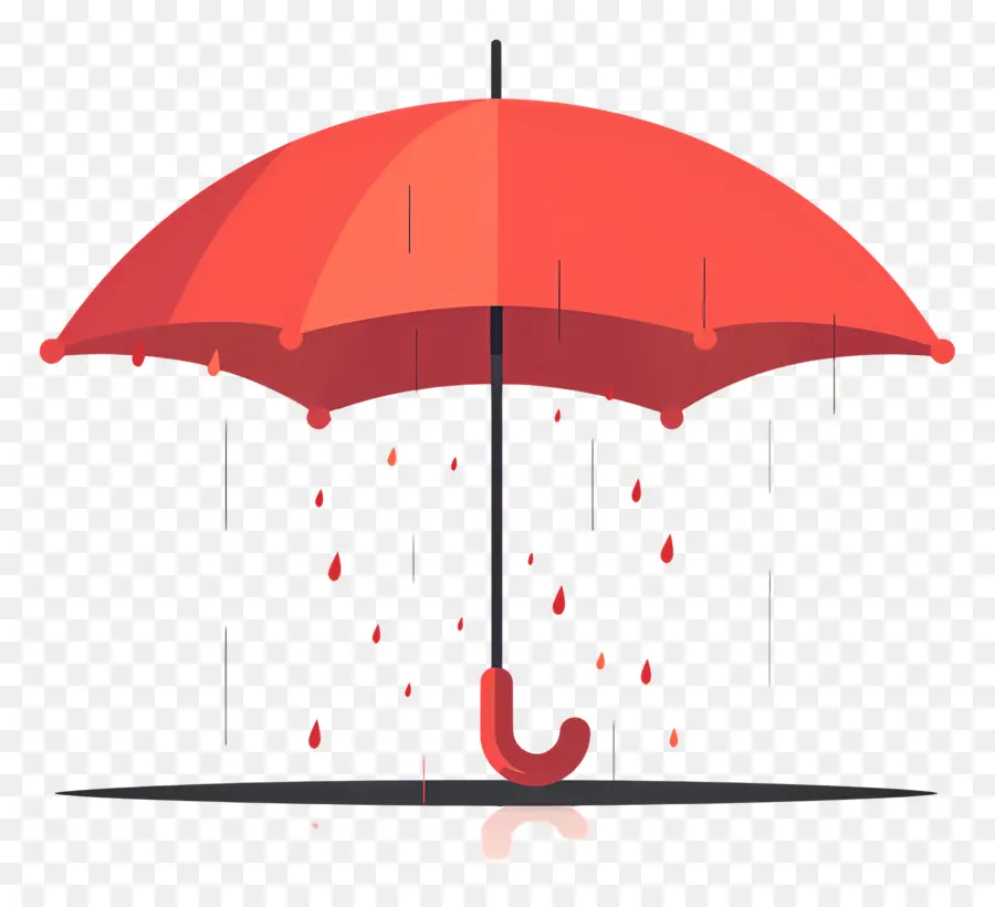 Parapluie Rouge，Jour De Pluie PNG