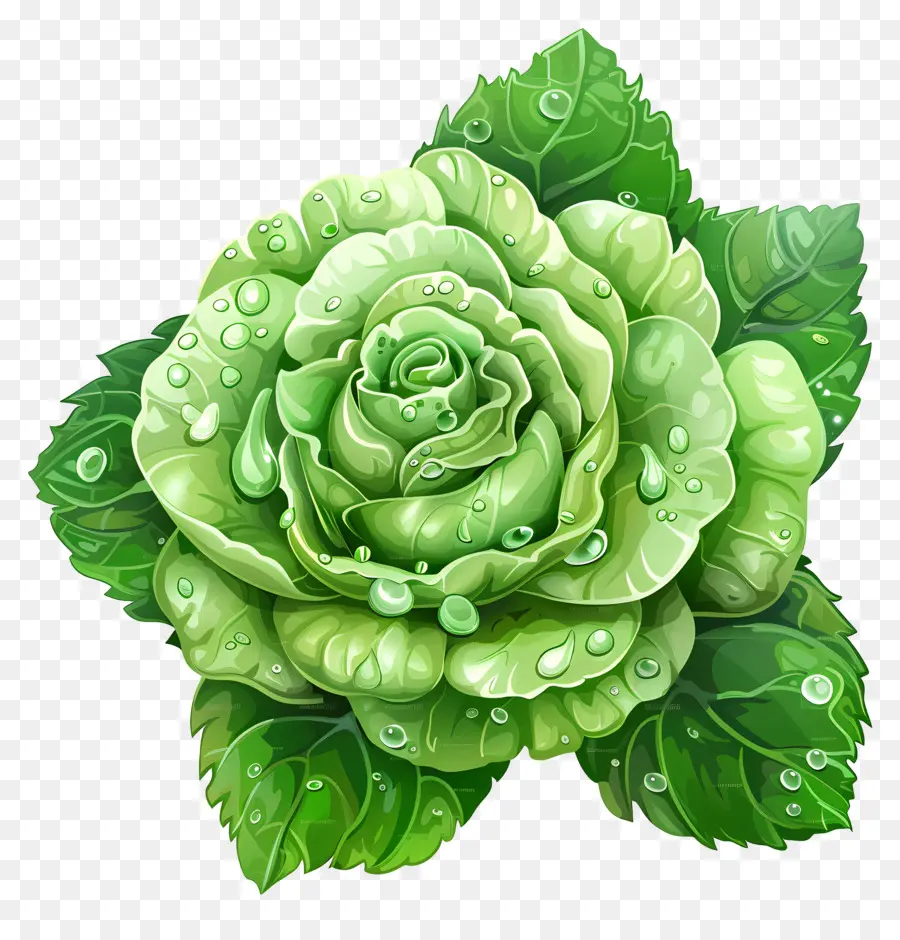 Rose Verte，Feuilles PNG