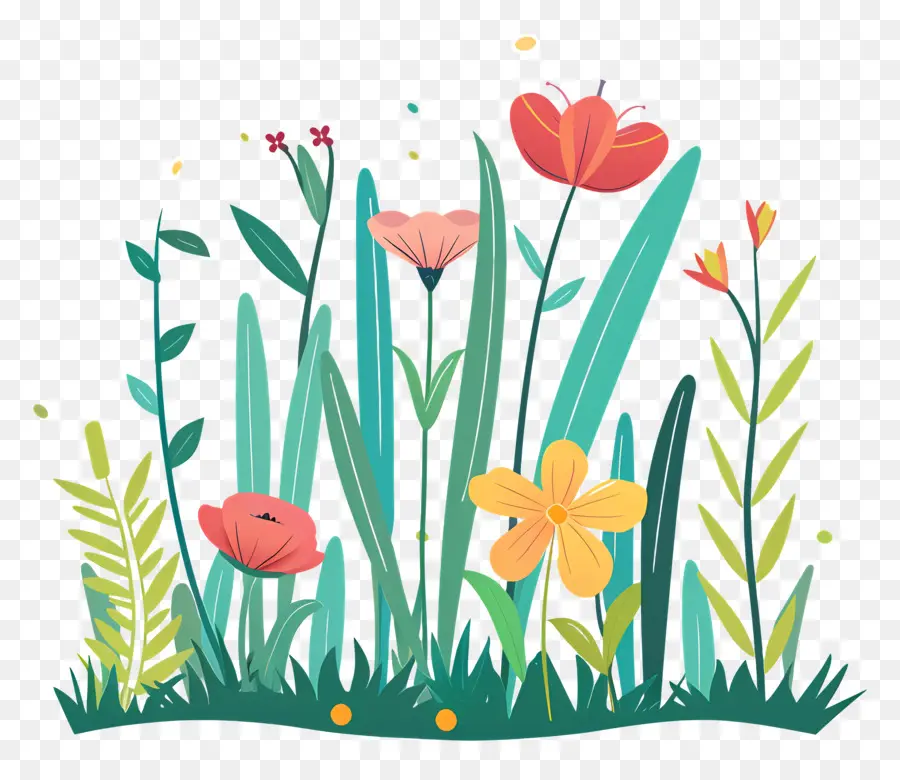 L'herbe Patch，Fleurs PNG