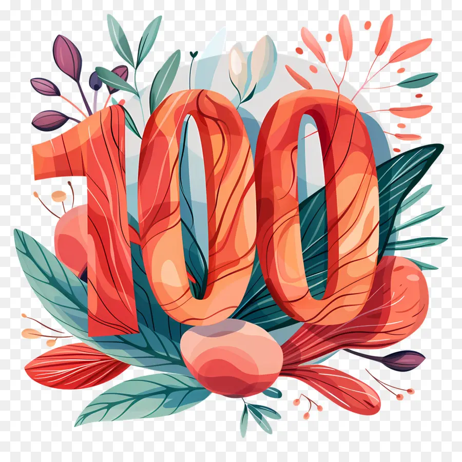 Le Numéro 100，Rouge PNG