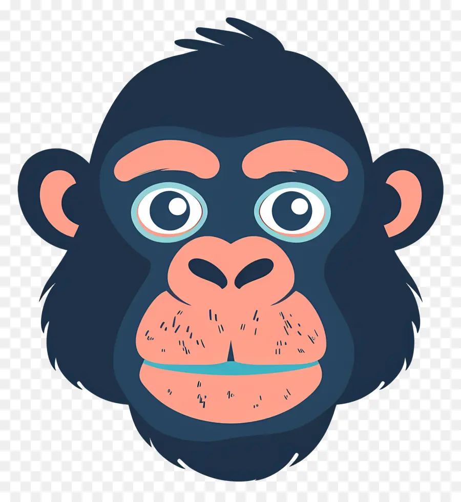 Visage De Gorille Mignon，Singe Visage PNG