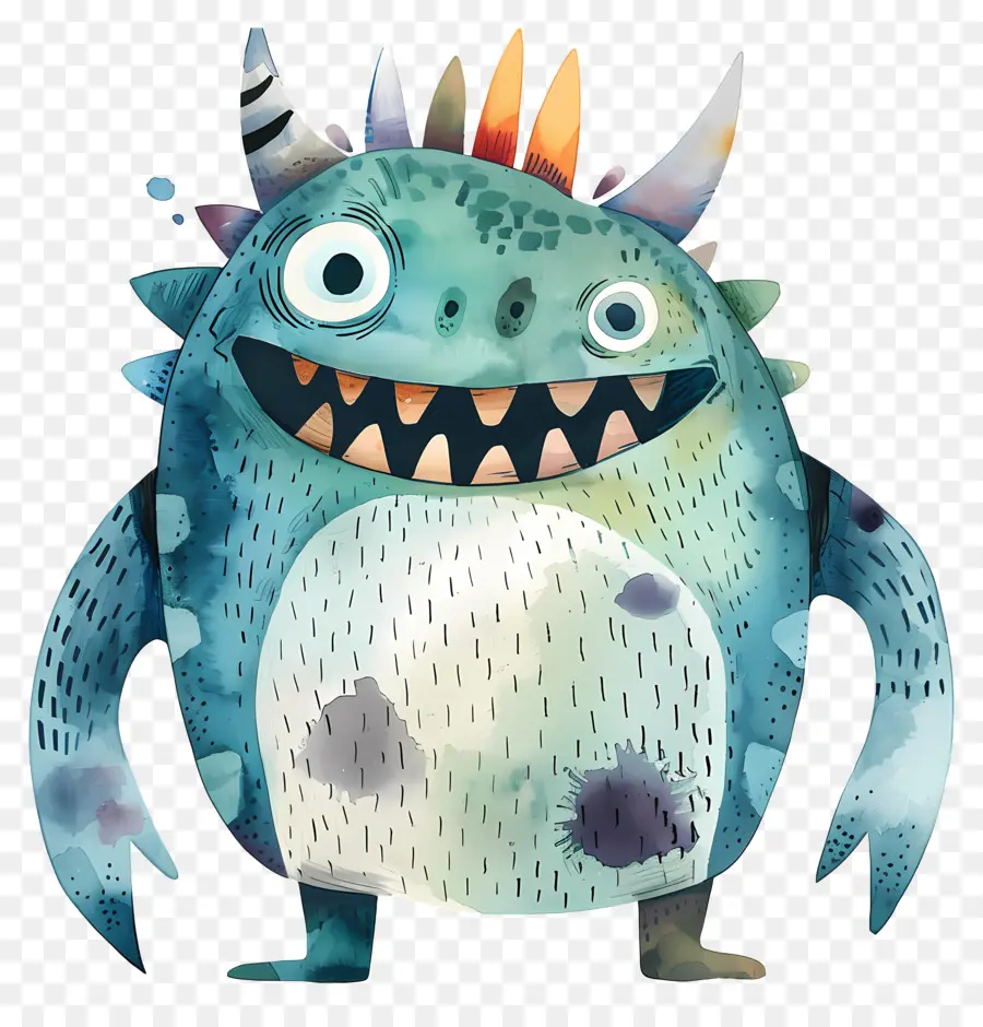 Dessin Animé Monster，Monstre Bleu PNG