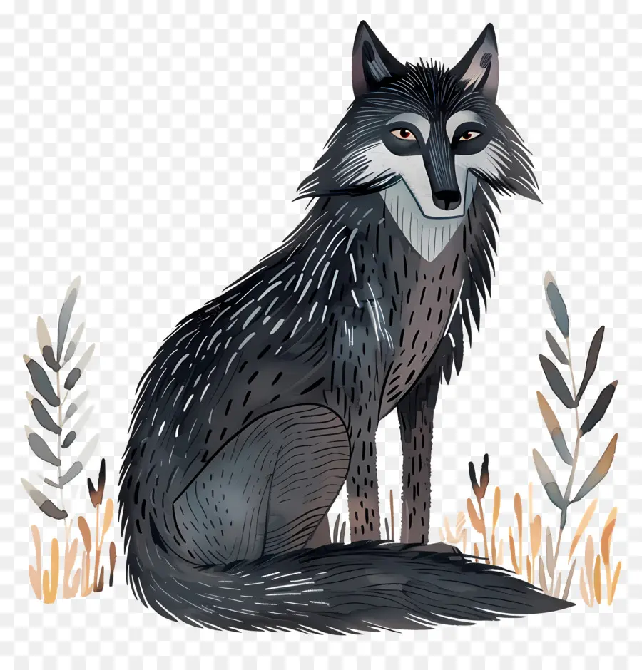 Loup，Peinture PNG