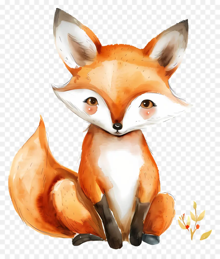 Fox，Peinture à L'aquarelle PNG