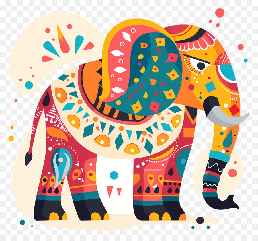 éléphant Décoré，L'éléphant PNG