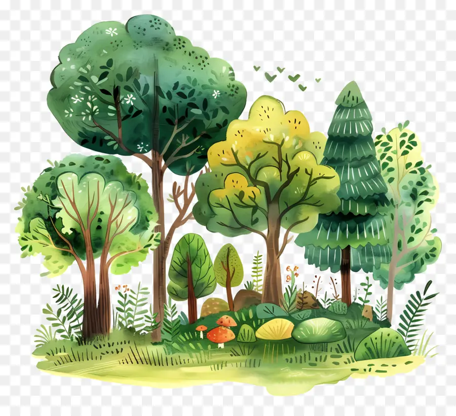 La Forêt，La Forêt De La Peinture PNG