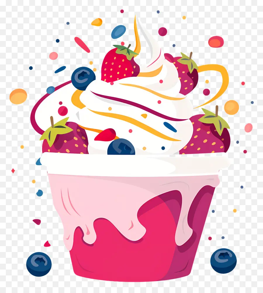 Yogourt Glacé，Cupcake PNG