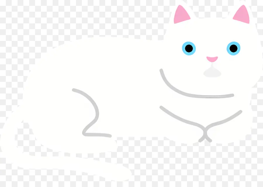 Chat De Dessin Animé，Chat Blanc PNG