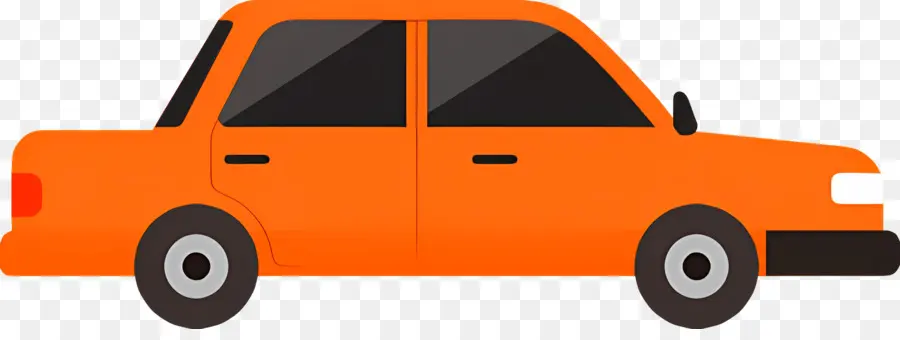 Bande Dessinée De Voiture，Voiture Orange PNG