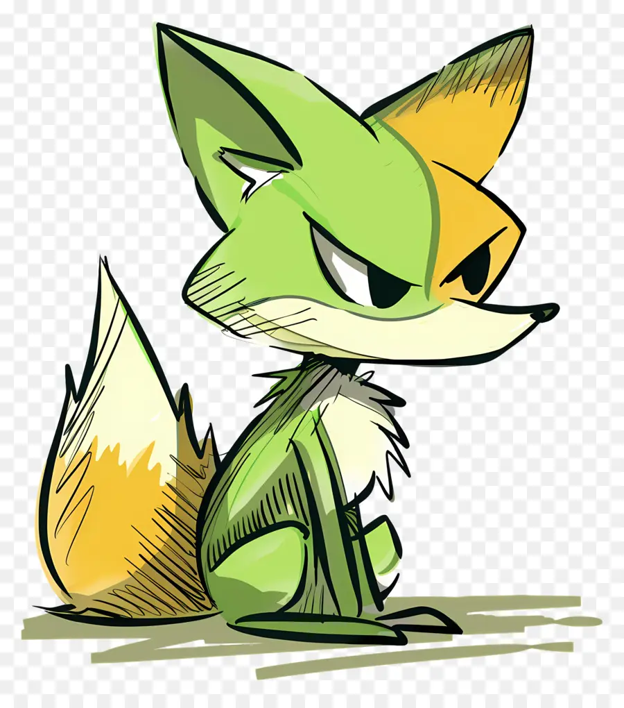 Dessin Animé De La Fox，Vert De La Fox PNG