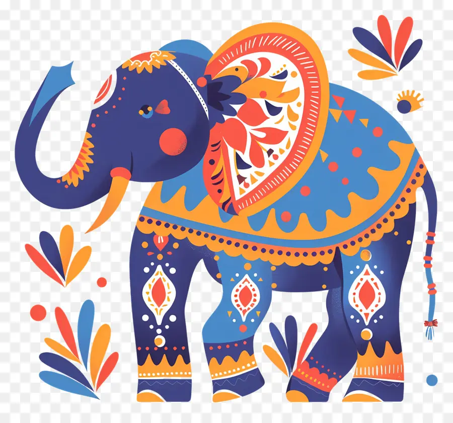 éléphant Décoré，L'éléphant PNG