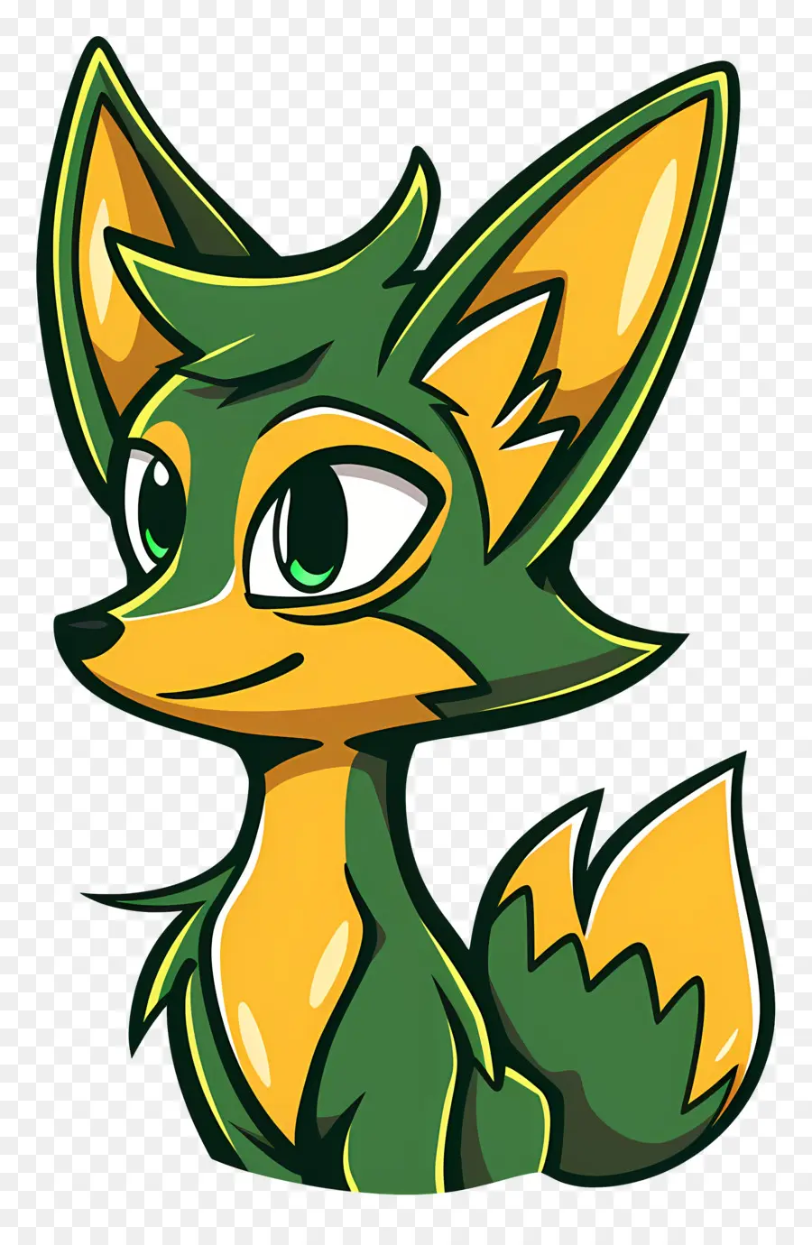 Dessin Animé De La Fox，Le Vert Et Le Jaune PNG