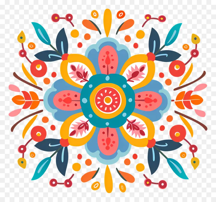 Rangoli Floral，Fleur PNG