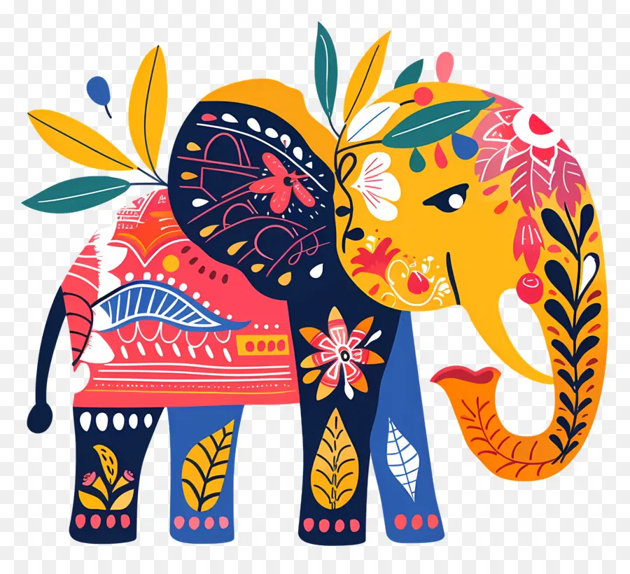 éléphant Décoré，L'éléphant PNG