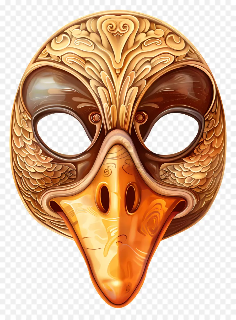 Masque，Masque D'oiseau Doré PNG