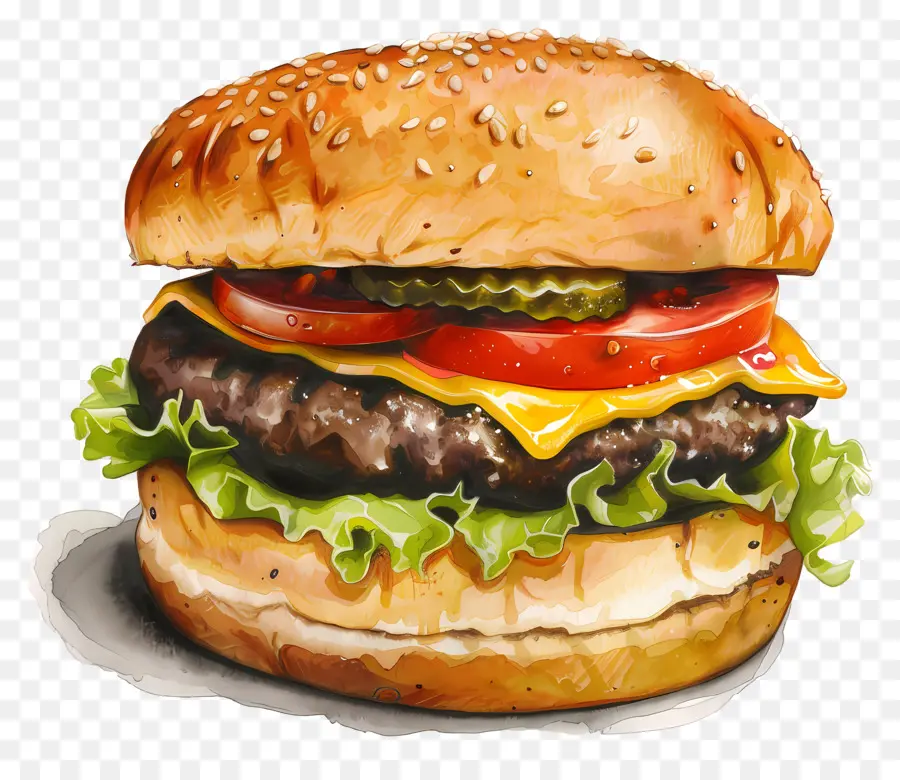 Burger，Hamburger PNG