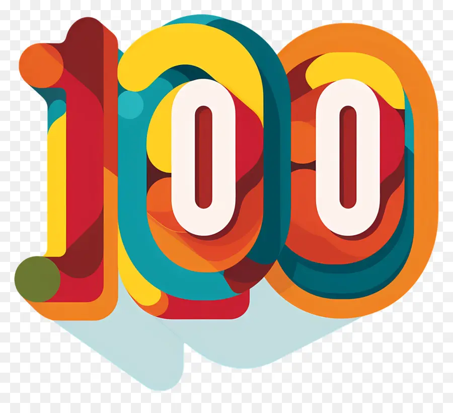 Le Numéro 100，Conception 3d PNG