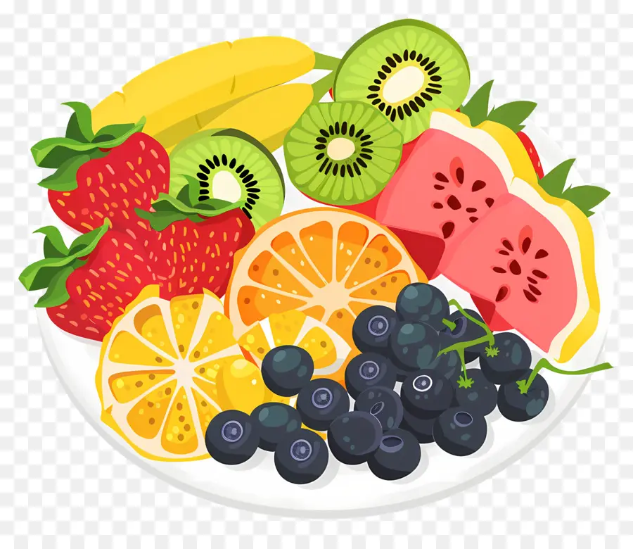 Plateau De Fruits De，Assiette De Fruits PNG