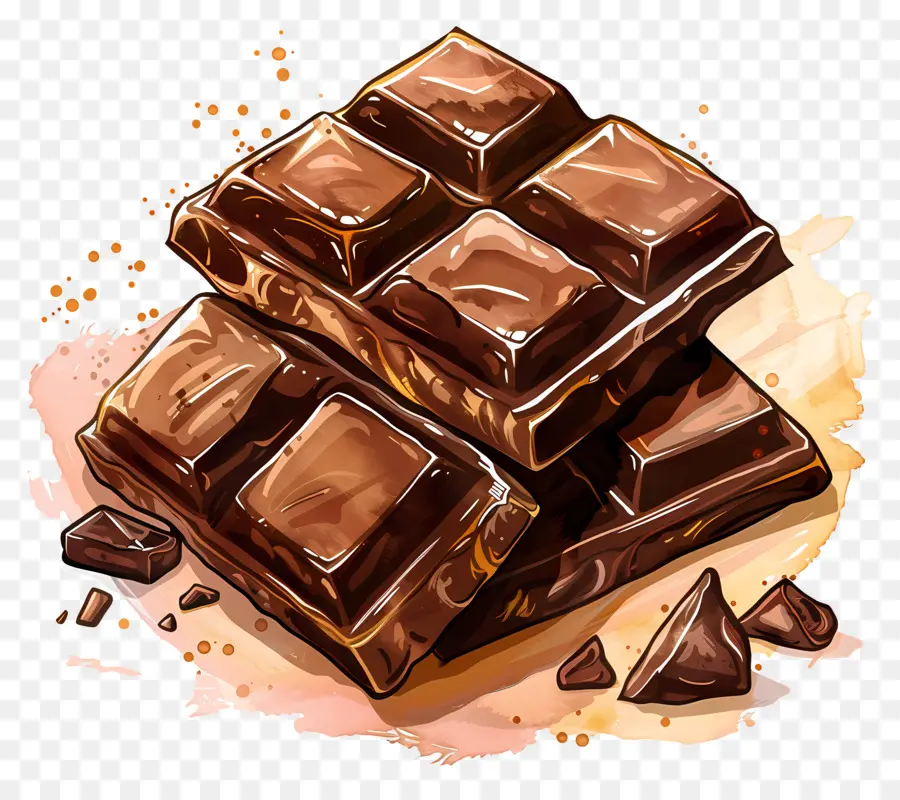 Chocolat，Les Barres De Chocolat PNG