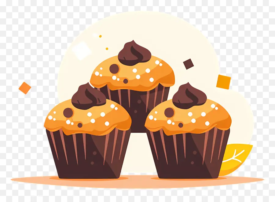 Muffins，Des Petits Gâteaux Au Chocolat PNG