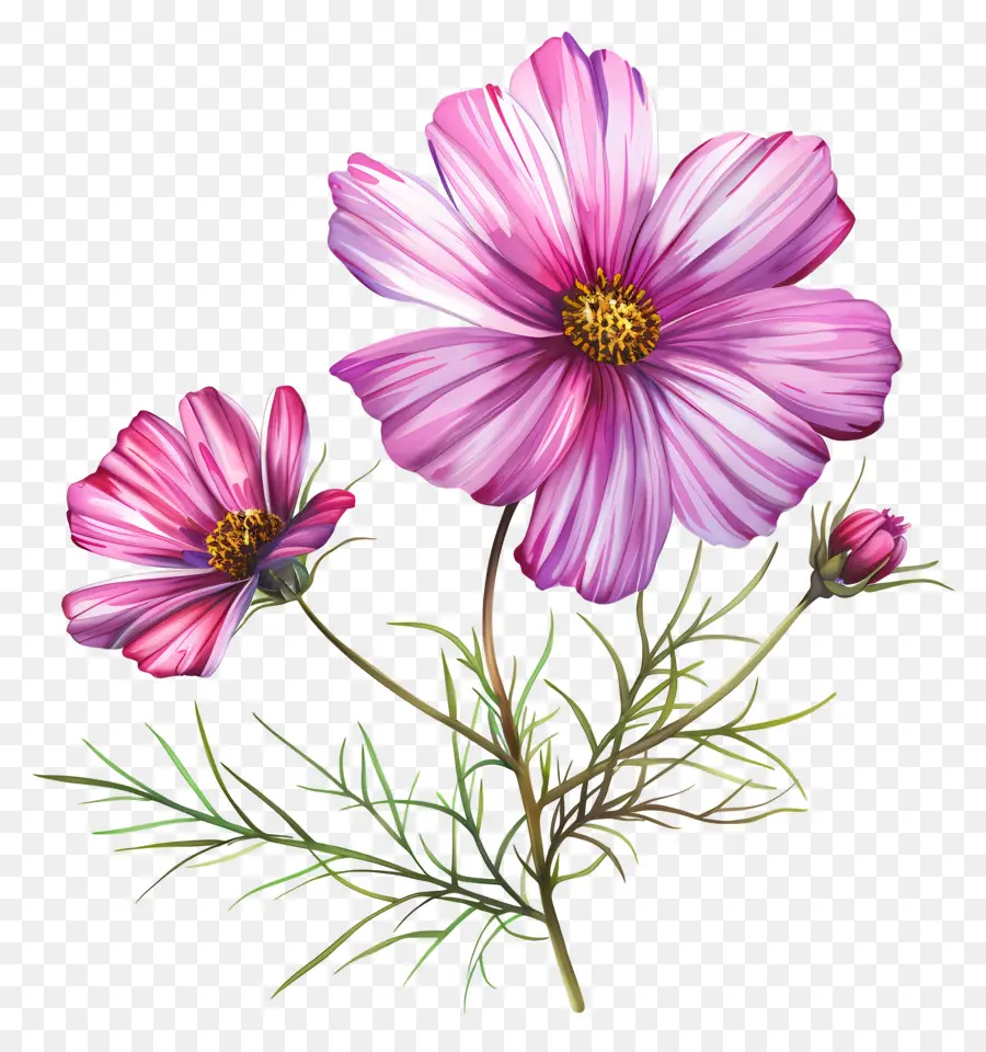 Cosmos Fleur，Fleur Rose PNG