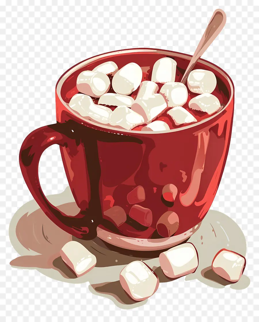 Chocolat Chaud，Guimauves PNG