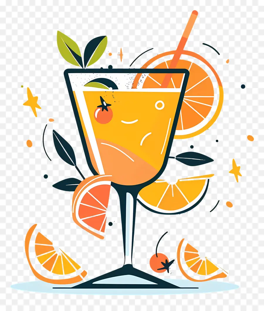 Cocktail D'été，Jus D'orange PNG