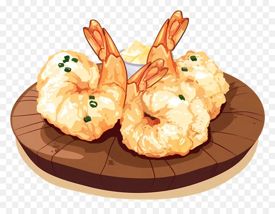 Tempura，Riz Frit Aux Crevettes PNG