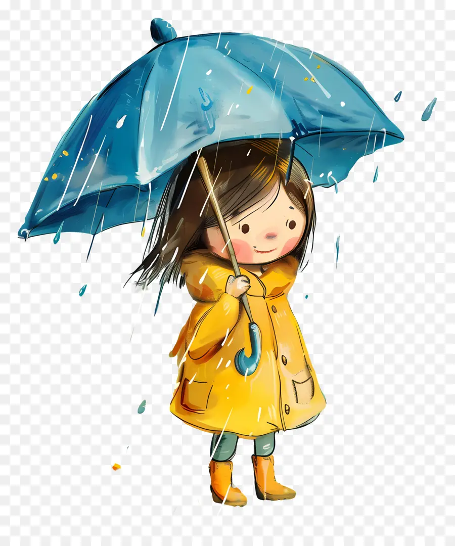 Fille，Parapluie PNG