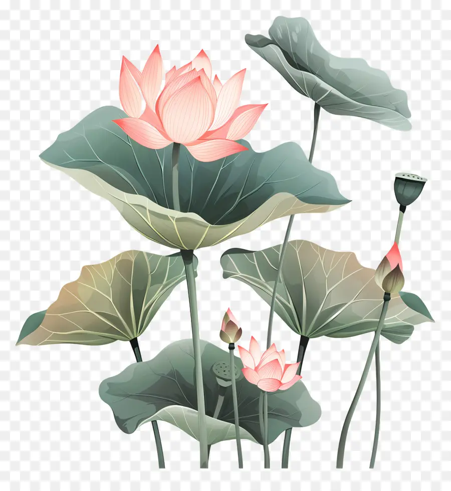 Des Fleurs De Lotus，Fleur De Lotus PNG