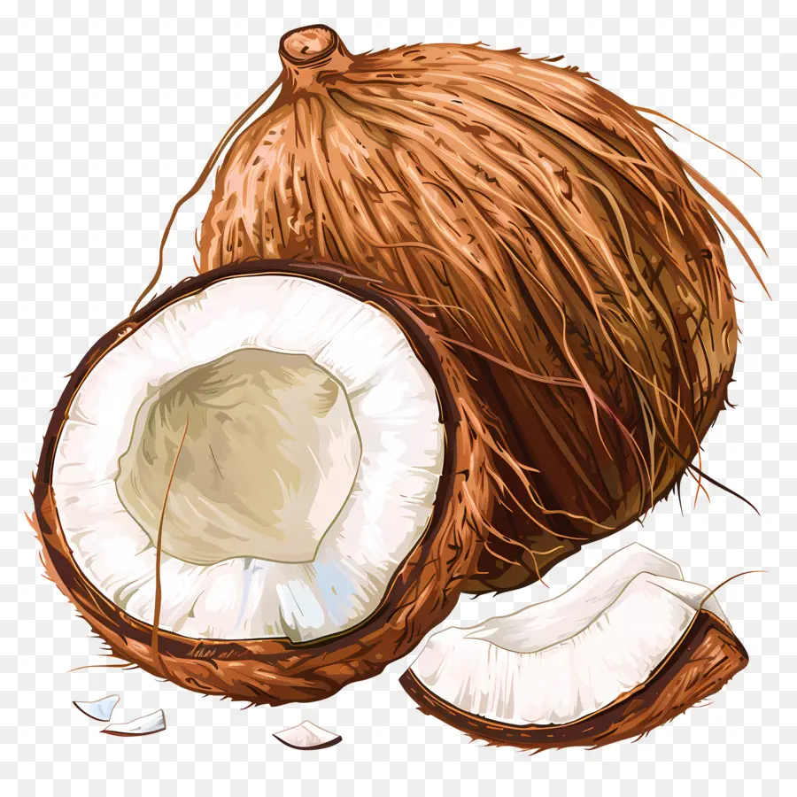 La Noix De Coco，Noir Et Blanc PNG