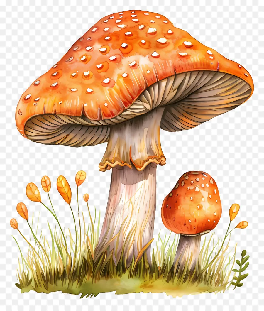 Champignons，Peinture à L'aquarelle PNG