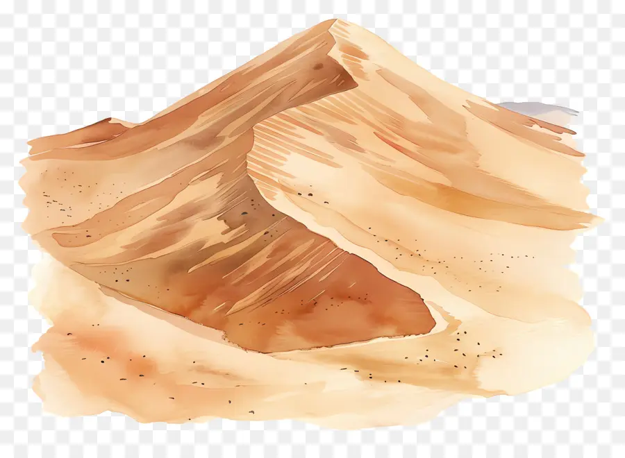 Dune De Sable，Illustration Aquarelle PNG