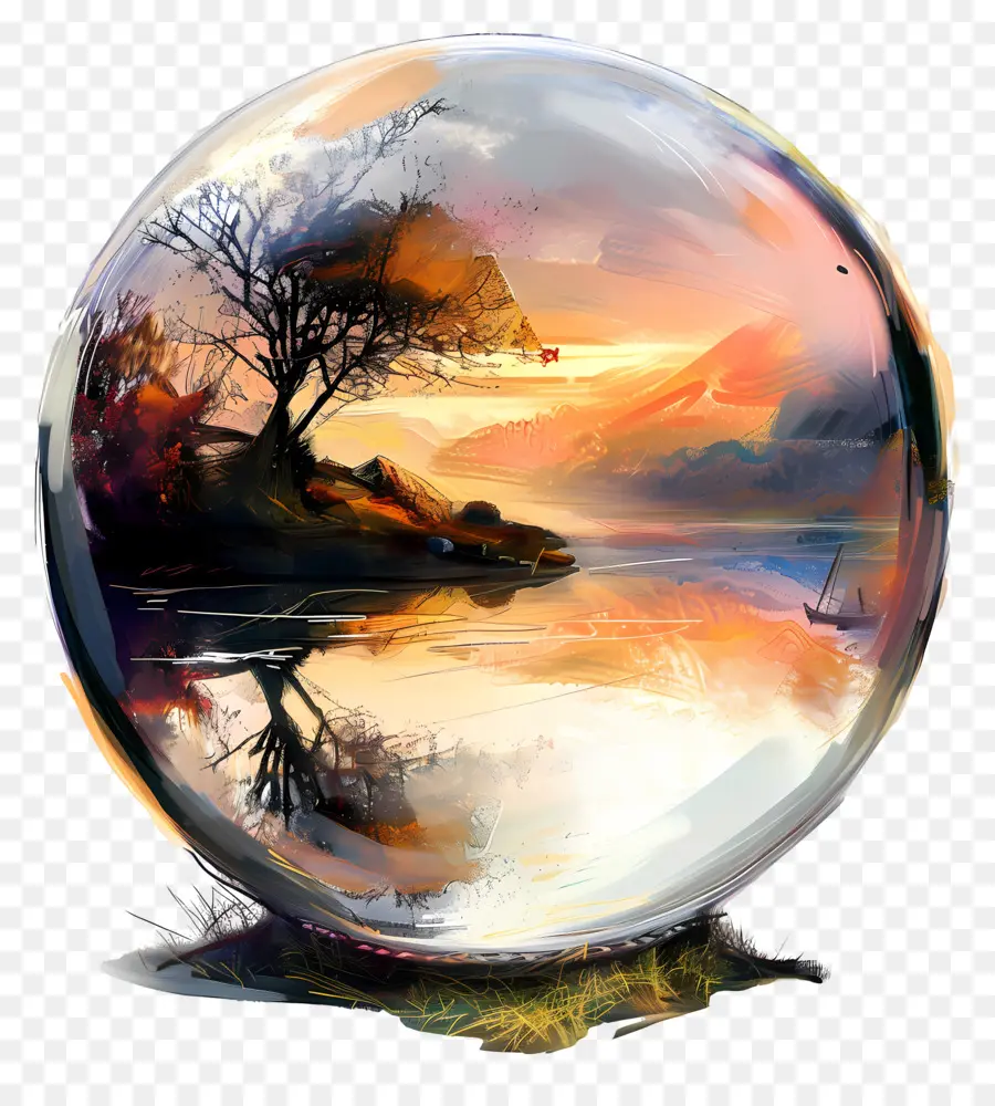 Boule De Cristal，Sphère De Verre PNG