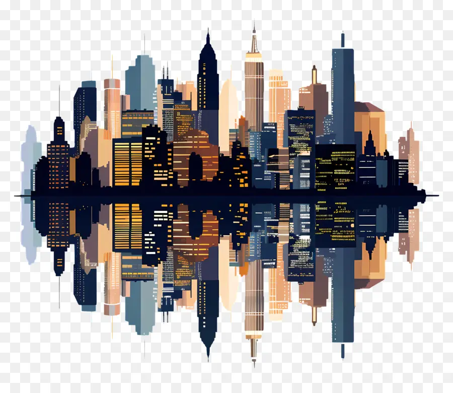 La Silhouette De La Ville，Paysage Urbain PNG