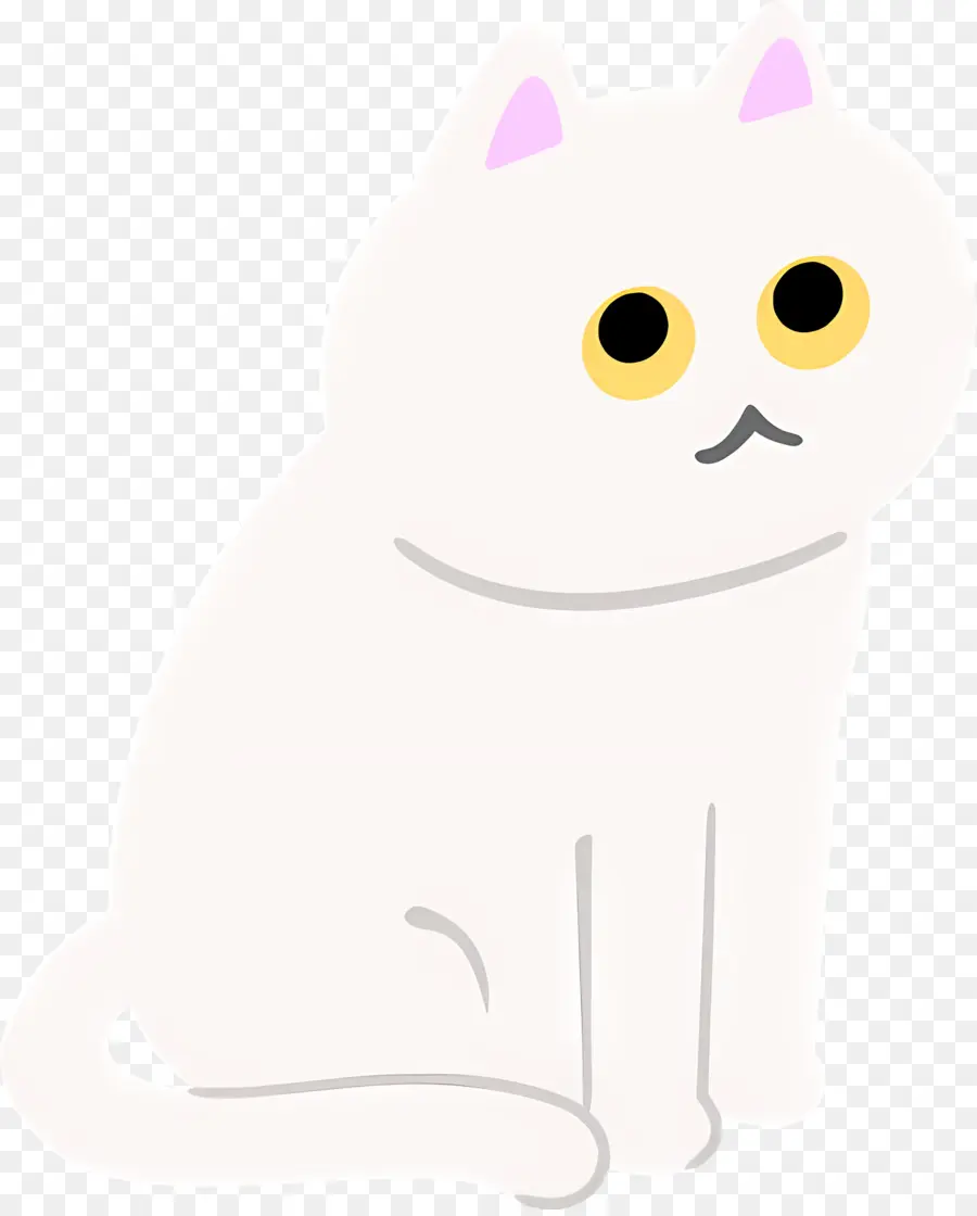 Chat De Dessin Animé，Chat Blanc PNG