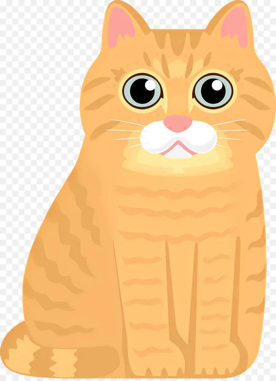 Chat De Dessin Animé，Chat Orange PNG