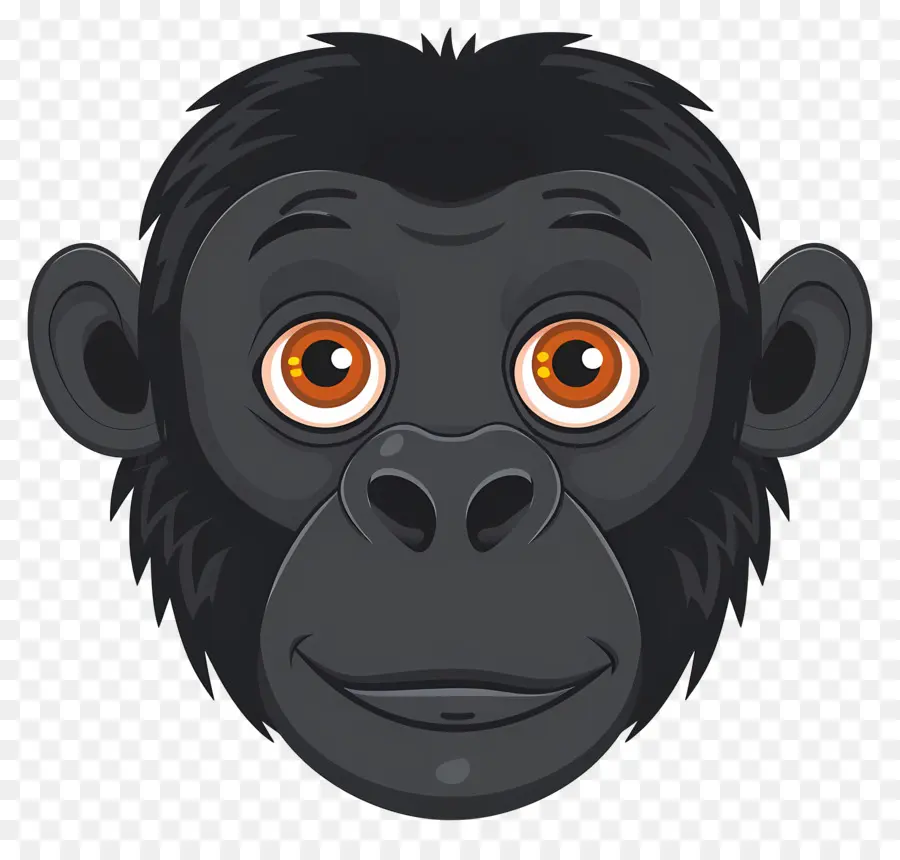 Visage De Gorille Mignon，Singe PNG