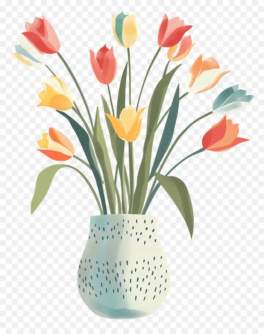 Vase De Tulipes，Les Tulipes PNG