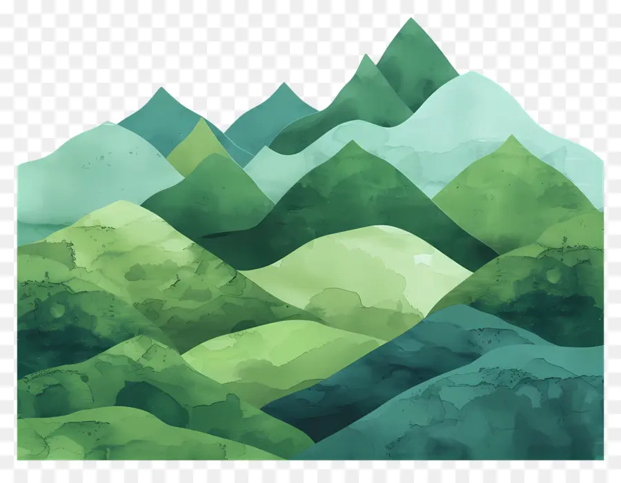 Contexte Des Montagnes Vertes，Le Vert Des Montagnes PNG